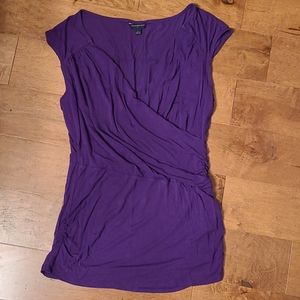 Purple Banana Republic sleeveless wrap top